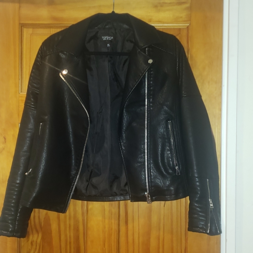 Top Shop Faux Leather Jacket